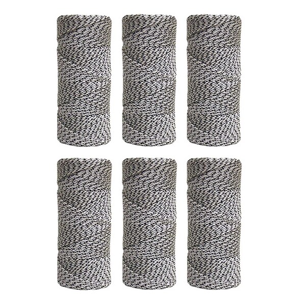Co. BC352 500 ft. White & Black Bonded Braided Line, 6PK
